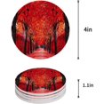 thumbnail image 1 of XDDJA Autumn Romantic Forest with Red Fallen Leaves and Trails Set of 6 Round Coaster for Drinks, Absorbent Ceramic Stone Coasters Cup Mat with Cork Base for Home Kitchen Room Coffee Table Bar Decor, 1 of 5