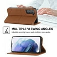 thumbnail image 6 of SaniMore Samsung Galaxy S23 Plus 6.6" 2023 Case, Removeable Hand Lanyard, Wallet Cover [Card Slots Cash Pocket] Kickstand Shockprof TPU PU Leather Folio Magnetic Full Protective Shell, Brown, 6 of 11
