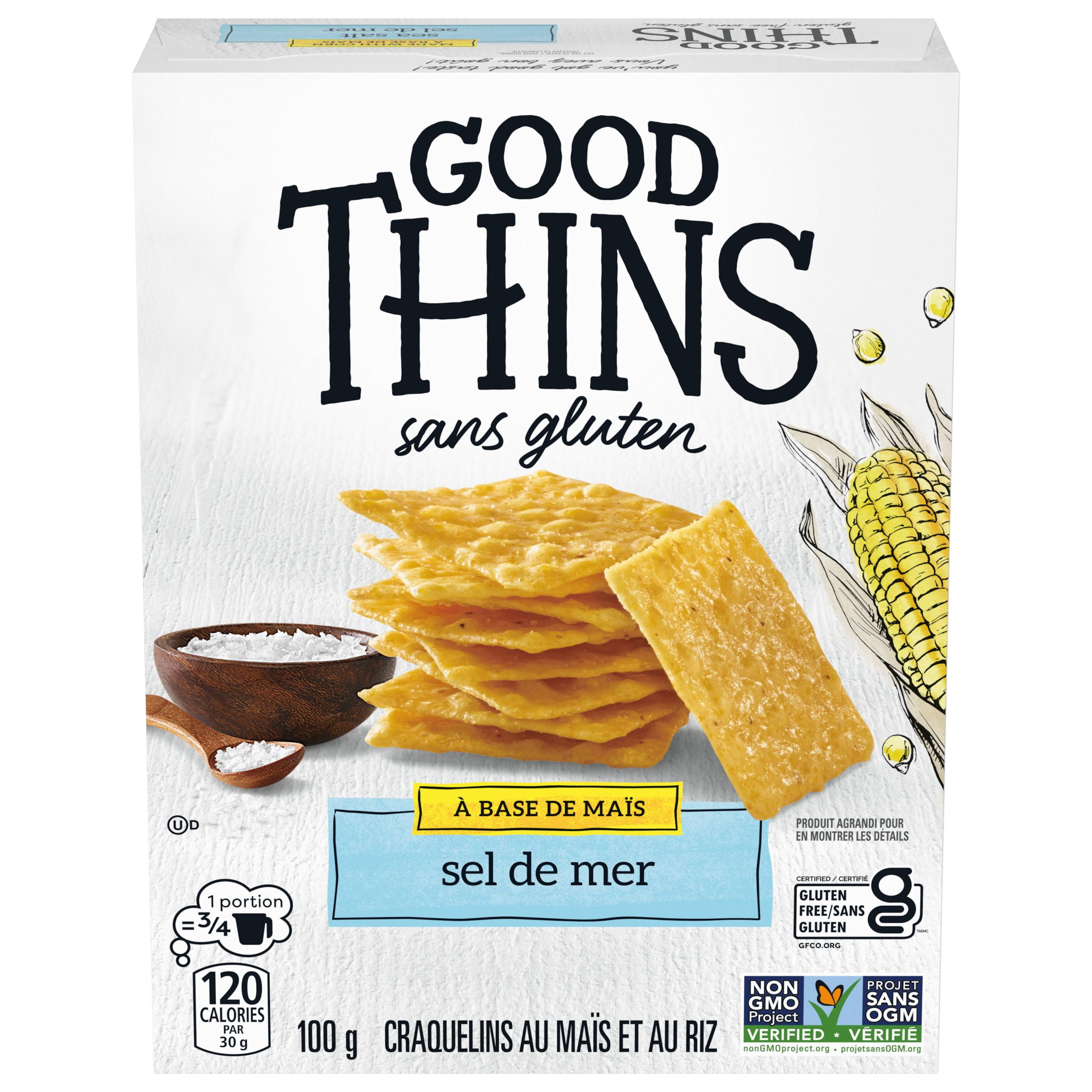Craquelins GOOD THINS Maïs, sel de mer 100g