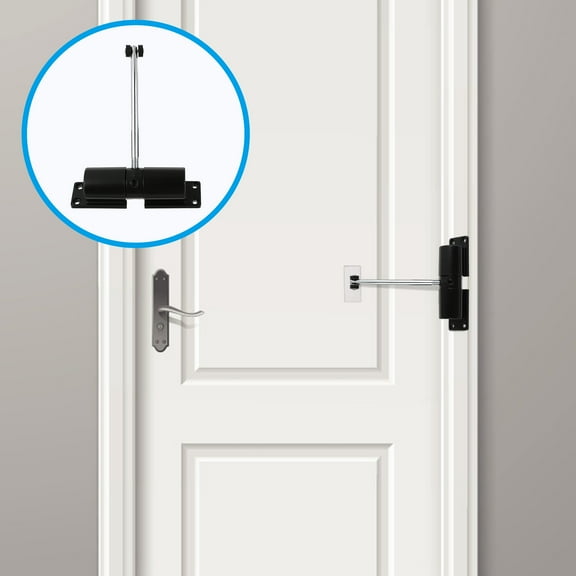 FOLOYORI 1 Set Automatic Door Closer Heavy Duty Stainless Steel for Home and School Use 6.3X3.9in