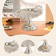 thumbnail image 4 of Bandeja redonda multiusos para aperitivos y frutas, elegante y práctica para servir magdalenas, ideal para centro de mesa, restaurante, sala de estar Plata grande, 4 of 5