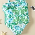 thumbnail image 5 of GYRATEDREAM Baby Girl Swimsuit Cute One Piece Tropical Print Bikini Ruffle Bathing Suit with Sun Protection, 5 of 7