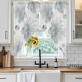 thumbnail image 3 of Swag Valance Curtains for Windows, Beach Coastal Fish Light Filtering Kitchen Curtains with Rod Pocket, Watercolor Sea Ocean Nautical Window Treatment Valances for Living Room, 36x36 - 2 PCS, 3 of 9