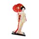 thumbnail image 4 of Figura coleccionable de geisha japonesa de 12 pulgadas, muñeca oriental, estatua artesanal de niña. Blanco y dorado, 4 of 9