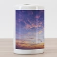 thumbnail image 3 of Navy and Blush Ceramic Toothbrush Holder, Ethereal Sky View with Pinkish Clouds Setting Sun Scenic Tranquil View, Decorative Versatile Countertop for Bathroom, 4.5" X 2.7", Pink Violet Blue, 3 of 4