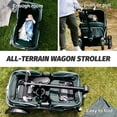 thumbnail image 2 of Anthem4 Quad All-Terrain Wagon Stroller with Easy Push and Pull, Removable XL Canopies, and Sturdy, Safe Folding for Storage and Transport, Sea Moss, 2 of 5