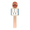 thumbnail image 1 of Rose Gold Wireless Karaoke Microphone with LED Stage Lights - 1200mAh Rechargeable Battery, 5 Voice Modes, Noise Reduction, Bluetooth/Audio Cable/TF Card Connectivity for Kids & Adults, Home, 1 of 7