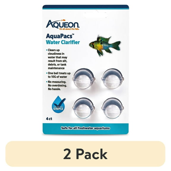 (2 pack) Aqueon AquaPacs Water Clarifier 4-Pack