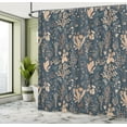 thumbnail image 4 of Ambesonne Floral Shower Curtain, Vintage Garden Print Classic, 69"Wx84"L, Dark Blue, 4 of 4