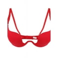 thumbnail image 3 of Women Sexy Halter-neck Deep V-neck Glossy U Cup Push Up Invisible Underwear Bra, 3 of 3