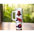 thumbnail image 2 of Custom Spider-man 40oz Tumbler, Spider Cup Gift, Superhero Handle Stainless Steel Tumbler, 2 of 3