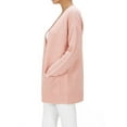 thumbnail image 3 of Yemak Women's Oversized Open Front Popcorn Knit Sweater Cardigan with Front Pockets HK8145-PBG-ML-BD, 3 of 5