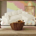 thumbnail image 5 of Modern Corduroy 114.5' Modular Sofa with Reversible Seat and L-Shaped Combination, 5 of 22
