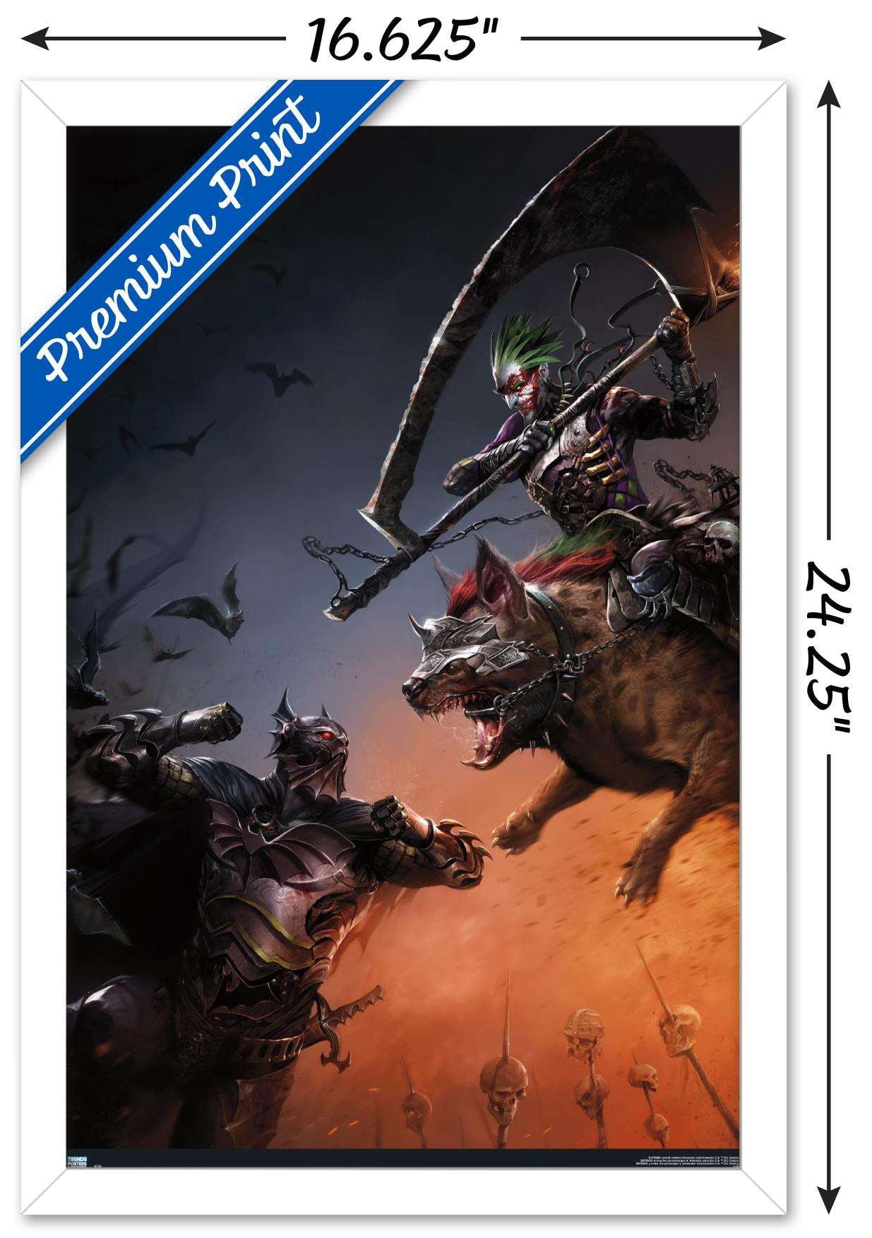 DC Comics The Batman Who Laughs - Fight Wall Poster, 14.725" x 22.375", Framed