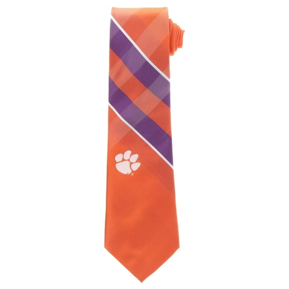 Men's Clemson Tigers Woven Poly Grid Tie