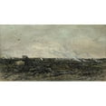 thumbnail image 2 of Charles François Daubigny 24x15 Gold Ornate Framed and Double Matted Museum Art Print Titled - October (1850 - 1878), 2 of 4