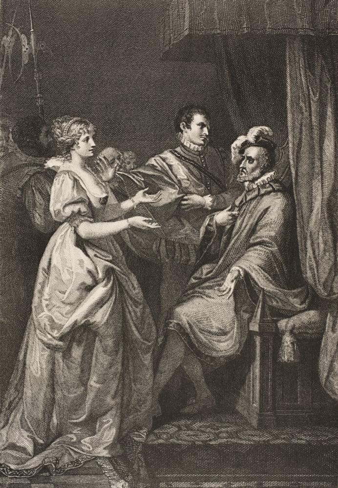 AllS Well That Ends Well Act Ii Scene Iii Paris The KingS Palace King Helena Lords And Attendants From The Boydell Shakespeare Gallery Published Late 19Th Century After A Painting By Francis Wheatley
