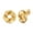 Yellow-Gold Textured, variant on Love Knot Stud Earrings for Women - Gold Plated Textured Knot Design Earrings