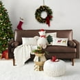 thumbnail image 1 of Adornos navideños de plástico con lazo para colgar, coronas de invierno para puerta de entrada, corona navideña grande, corona verde artificial para puerta de entrada, ventana, paredes, decoración nav, 1 of 6