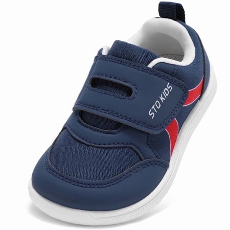 Toddler Wide Toe Box Shoes Non Slip Barefoot Shoes Sneakers Kids Tennis Shoes Preschool Lightweight Comfortable Outdoor Activities Navy Toddler Size 8
