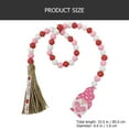 thumbnail image 2 of Tassel Bead String Wood Bead String Ornament Hemp Rope Bead Decor for Valentine's Day, 2 of 8