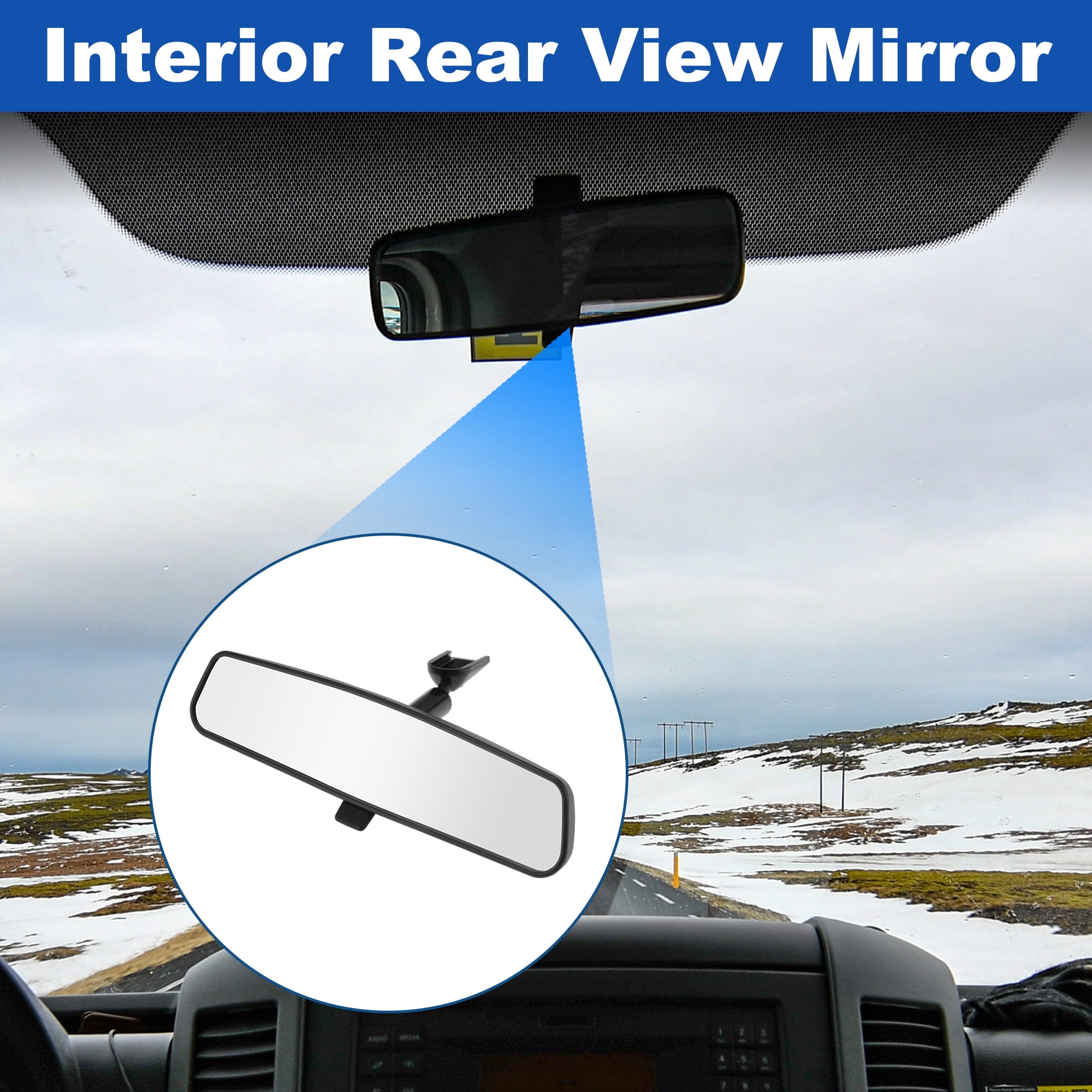 Unique Bargains Rearview Mirror Inner Rearview Mirror for Jeep Wrangler JK 2007-2012