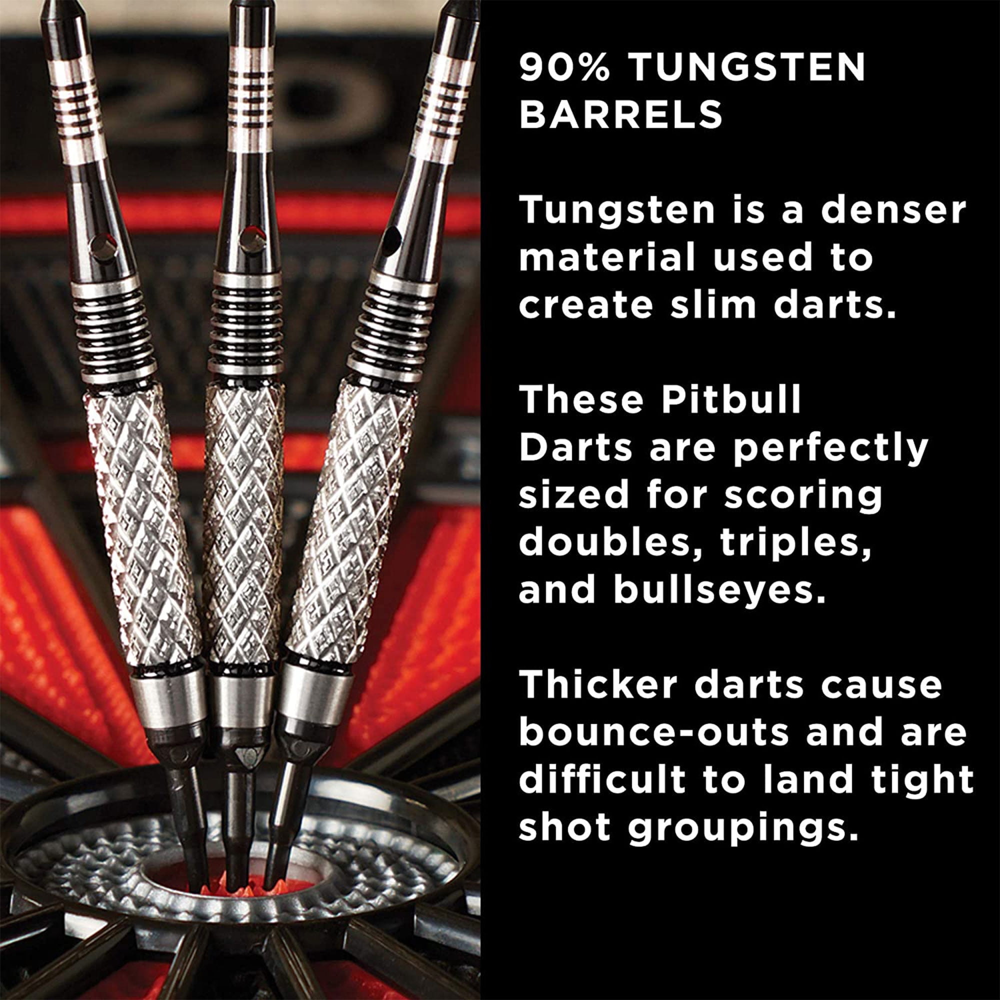 Viper Pitbull 90 Percent 18 Gram Tungsten Soft Tip Diamond Cut Barrel Darts