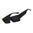 thumbnail image 1 of Gafas de sol Hanj Rectangle 90s Vintage para hombre y mujer, color negro, 1 of 8