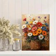 thumbnail image 2 of Qisvanset 12x16 Inch 2D Flat Framed Canvas Art, Cream Blue Vintage Butterfly Floral Boho Bedroom Home Wall Art, 2 of 5