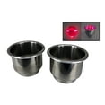 thumbnail image 1 of Pactrade Marine Boat Stainless Steel 304 LED Can Drink Holder RV Camper, Red, 2 Piece, 1 of 6