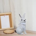 thumbnail image 3 of Easter ornament decor,Simulation Bunny Figurine Easter Tabletop Decoration Festival Art Rabbit Craft Ornament,White, 3 of 6