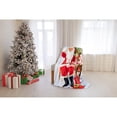 thumbnail image 3 of Safdie & Co. Throw Knitted Printed Flannel Christmas Santa & Rudolph, 3 of 3