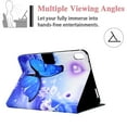 thumbnail image 4 of Allytech for iPad 10th Generation Case 10.9 inch 2022, Premium PU Leather Folio Stand Shell with Card Slots Holder Smart Auto Sleep Wake Protective Wallet Case for iPad 10.9", Blue Butterfly, 4 of 6