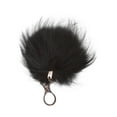 thumbnail image 2 of CC Faux Fur Cell Phone Purse Key Chain, Black, 2 of 2