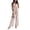Khaki, variant on Women's Sleeveless V-Neck Wide Leg Jumpsuit with Belted Waist Elegant Dressy Casual Outfit