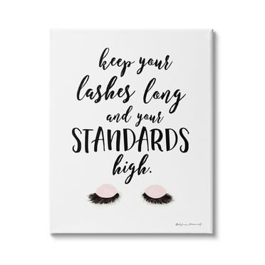 Stupell Industries Keep Lashes Long Standards High Phrase Glam Eyes, 24 x 30, Design by Stephanie Workman Marrott