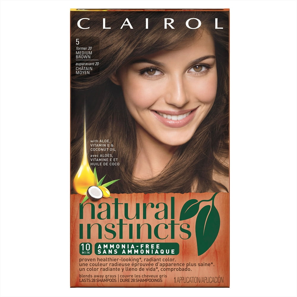 Clairol Natural Instincts Semi Permanent Hair Color Medium Brown 5 20