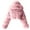 Pink, variant on Womens Faux Fur Jacket Long Sleeve Hooded Cropped Coat for Women Winter Cozy Zipper Fuzzy Short Coat Outerwear