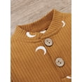 thumbnail image 4 of Qiylii Baby Boy Girls Fall Clothes Set, Moon Printed Pattern Romper and Drawstring Pants, 4 of 9
