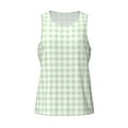 thumbnail image 4 of Easygdp Pistachio Green Checkboard Men's Tank Top, Sleeveless Muscle T Shirts, Breathable, Quick-Dry, Loose for Gym, Running, Fitness - Medium, 4 of 9