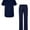 Navy, variant on Adar Universal Unisex Scrub Set - Unisex V-Neck Scrub Top & Tapered Drawstring Scrub Pants