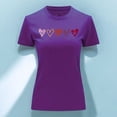 thumbnail image 3 of Playera Blusa Con Estampado De Corazones Ropa Para Mujer Color Morado Talla Grande Marca Emil SaEs, 3 of 4