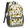 thumbnail image 2 of Sunflower and Outline White Pattern 17" Waterproof Oxford School Backpacks for Teens, S-Shape Padded Straps, for School, Travel, Hiking, Camping, 2 of 5