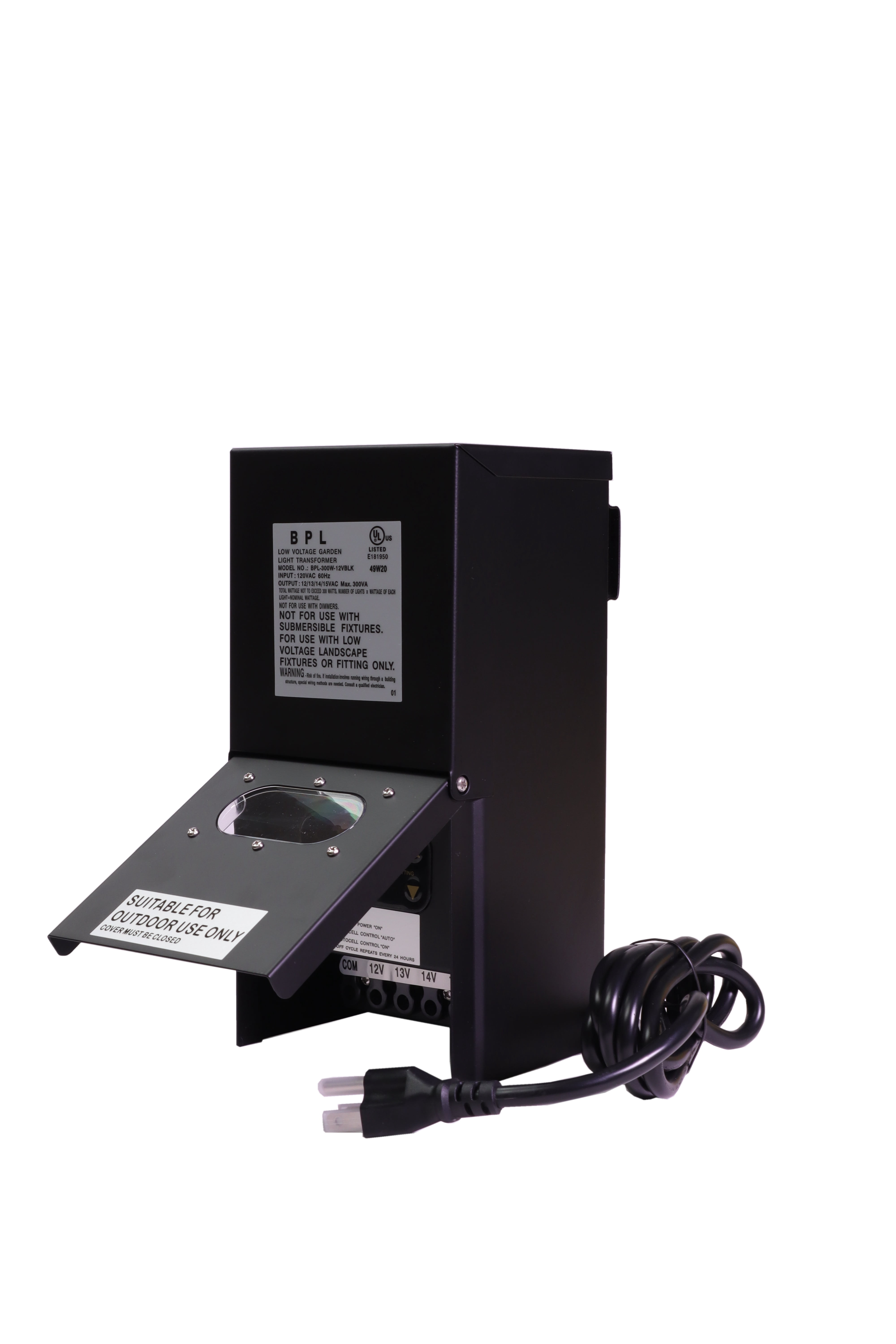 Best Pro Lighting 300-Watt Low Voltage Outdoor Transformer Multi Tap Black Metal Case