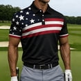 thumbnail image 3 of 250 Anniversary Usa Polo Shirts Men American Flag Print Short Sleeve Lapel Collar V Neck T-Shirt 1776-2026 Patriotic Star Regular Fit Soft Tshirts, M, #01 Camouflage, 3 of 3