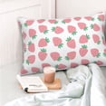 thumbnail image 5 of Kdxio Cotton Pillow Cases 14"x20" Pillowcases,Soft and Breathable Bedroom Pillow Cases-Strawberry, 5 of 8