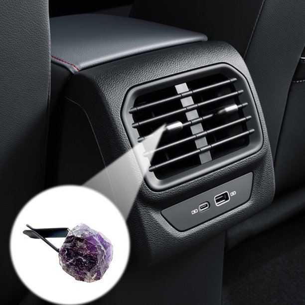 Ganfancp Piedra Natural Piedra Sin Pulir Cristal Coche Tuyere Clip Personalidad Coche Clip Decorativo Ofertas Flash 1* Clip de Ventilación