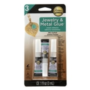 Aleene's Jewelry & Metal Glue 0.1 fl oz 3 Pack, Dries Clear, Permanent Bond