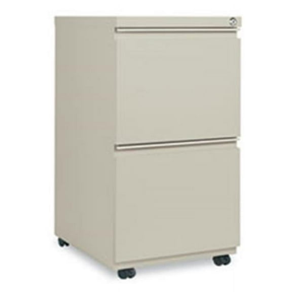 Alera PBFFPY 14.87 x 19.12 in. Two-Drawer Metal Pedestal File with Full-Length Pull - Putty