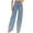 Light Blue, variant on Idoravan High Waisted Jeans for Women Straight Leg Women Fashionable Elastic Straight-Leg High-Waisted Pocket Full Length Pants Jeans